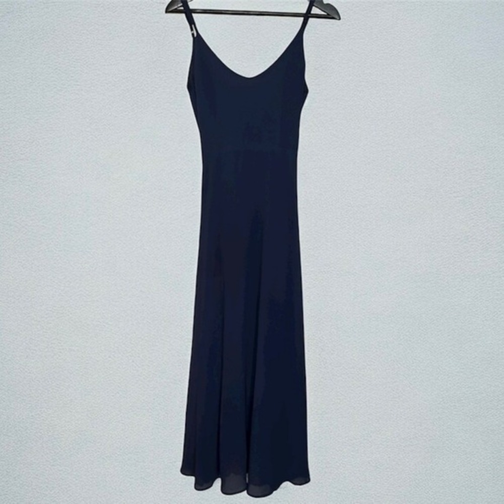True Decadence Women Size 6 Navy Blue Maxi Dress Formal Evening Prom Bridesmaid - Picture 17 of 17